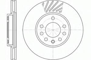 Тормозной диск перед. Opel Astra G, H/Zafira 98- (вент.) (280x25)