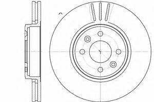 Гальмівний диск перед. Renault Laguna 93-01/Megane 97-99 (вент.) (280x24)