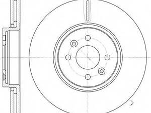Тормозной диск перед. Scenic 03- WOKING D6104910 на RENAULT SCÉNIC II (JM0/1_)