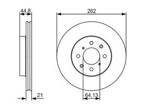 Гальмівний диск передній (вентильований) BOSCH 0986479R80