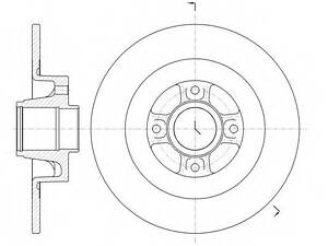 Гальмівний диск ROADHOUSE 6104700 на RENAULT MEGANE II Sport Tourer (KM0/1_)