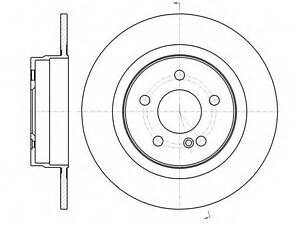 Гальмівний диск ROADHOUSE 6107000 на MERCEDES-BENZ C-CLASS T-Model (S204)