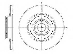 Гальмівний диск ROADHOUSE 6109210 на TOYOTA AVENSIS седан (T25)