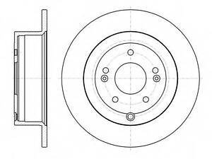 Гальмівний диск ROADHOUSE 6110600 на HYUNDAI SANTA FÉ I (SM)