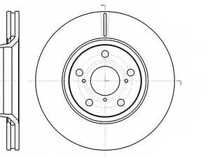 Гальмівний диск ROADHOUSE 6112110 на TOYOTA AVENSIS универсал (ZRT27, ADT27)