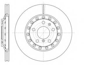 Гальмівний диск ROADHOUSE 6115510 на VW PHAETON седан (3D_)