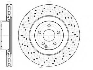 Гальмівний диск ROADHOUSE 6118610 на MERCEDES-BENZ S-CLASS седан (W221)