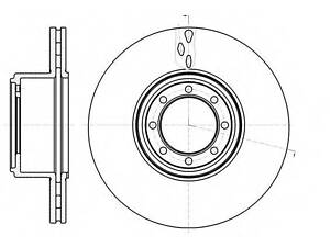 Гальмівний диск ROADHOUSE 6121610 на IVECO DAILY IV c бортовой платформой/ходовая часть
