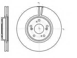 Тормозной диск ROADHOUSE 6121810 на HONDA ACCORD EURO VIII (CL)