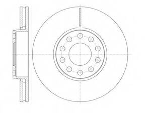 Гальмівний диск ROADHOUSE 6122710 на VW PASSAT седан (3B3)