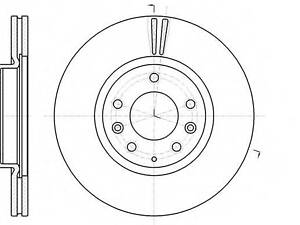 Гальмівний диск ROADHOUSE 6123510 на MAZDA 6 Sport (GH)