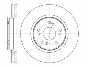 Тормозной диск ROADHOUSE 6135810 на HONDA CR-V Mk III (RE)