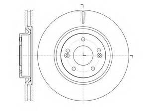 Гальмівний диск ROADHOUSE 6143610 на HYUNDAI i40 CW (VF)