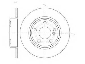 Тормозной диск ROADHOUSE 6146500 на MERCEDES-BENZ B-CLASS (W246, W242)