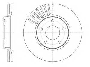 Гальмівний диск ROADHOUSE 6146610 на NISSAN JUKE (F15)