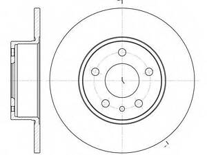 Гальмівний диск ROADHOUSE 614900 на ALFA ROMEO 168 (164)