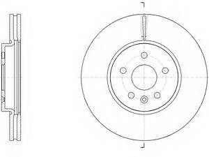 Гальмівний диск ROADHOUSE 6153410 на OPEL MOKKA
