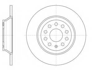 Гальмівний диск ROADHOUSE 6158700 на VW GOLF VII (5G1, BE1)