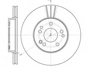 Гальмівний диск ROADHOUSE 631410 на MERCEDES-BENZ 190 седан (W201)