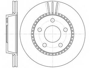 Тормозной диск ROADHOUSE 635610 на AUDI 500 (44, 44Q, C3)