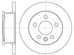 Тормозной диск ROADHOUSE 641400 на VW TRANSPORTER/CARAVELLE Mk IV автобус (70XB, 70XC, 7DB, 7DW)