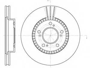 Тормозной диск ROADHOUSE 658610 на HONDA LEGEND Mk II (KA7)