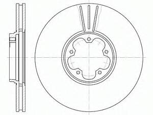 Гальмівний диск ROADHOUSE 660810 на FORD TRANSIT автобус (FD_ _, FB_ _, FS_ _, FZ_ _, FC_ _)