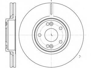 Тормозной диск ROADHOUSE 661210 на RENAULT LAGUNA II (BG0/1_)