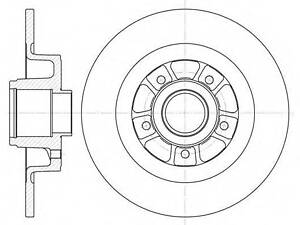 Тормозной диск ROADHOUSE 661300 на RENAULT LAGUNA II (BG0/1_)