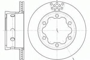 Тормозной диск ROADHOUSE 662310 на VW LT Mk II автобус (2DB, 2DE, 2DK)