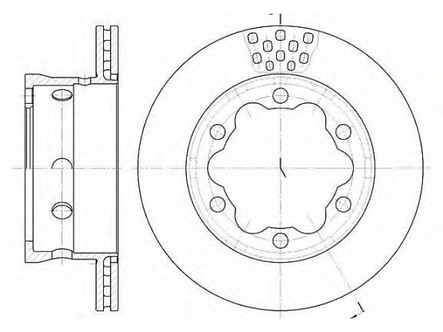 Гальмівний диск ROADHOUSE 662310 на VW LT Mk II автобус (2DB, 2DE, 2DK)