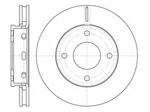 Гальмівний диск ROADHOUSE 668010 на SMART FORFOUR (454)