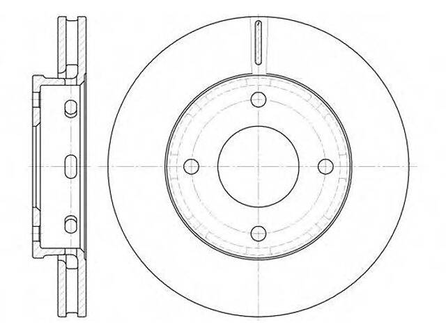 Гальмівний диск ROADHOUSE 668010 на SMART FORFOUR (454)