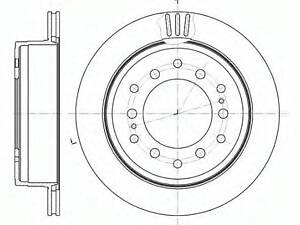 Гальмівний диск ROADHOUSE 695610 на TOYOTA LAND CRUISER PRADO (KDJ15_, GRJ15_)