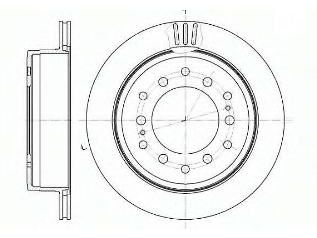 Гальмівний диск ROADHOUSE 695610 на TOYOTA LAND CRUISER PRADO (KDJ15_, GRJ15_)