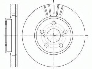 Гальмівний диск ROADHOUSE 654110 на TOYOTA CARINA E седан (_T19_)