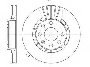 Гальмівний диск ROADHOUSE 617810 на OPEL VECTRA A Наклонная задняя часть (88_, 89_)