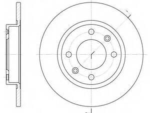 Гальмівний диск ROADHOUSE 613600 на PEUGEOT 405 (15B)