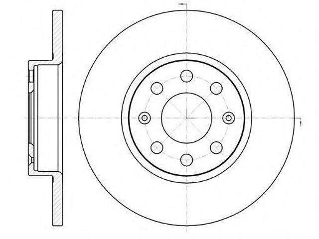 Гальмівний диск ROADHOUSE 6120900 на FIAT PUNTO (199)