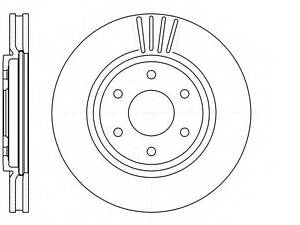 Гальмівний диск ROADHOUSE 6103710 на NISSAN FRONTIER / NP300 (D40)