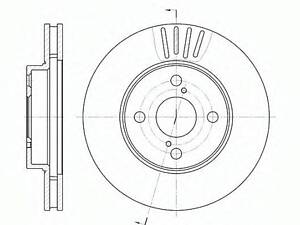 Гальмівний диск ROADHOUSE 674210 на TOYOTA PRIUS седан (NHW11_)