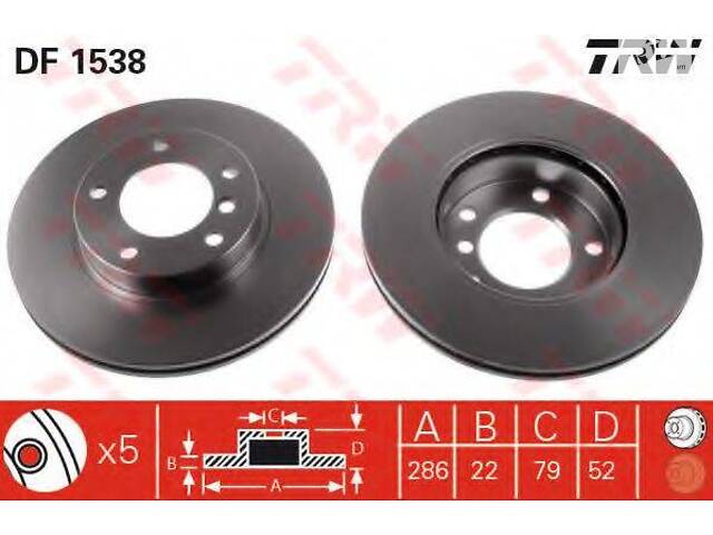 Гальмівний диск TRW DF1538 на BMW 3 седан (E36)