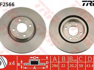 Тормозной диск TRW DF2566 на ALFA ROMEO 155 (167)