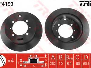 Гальмівний диск TRW DF4193 на PROTON PERDANA