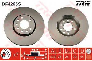 Гальмівний диск TRW DF4265S на CADILLAC BLS