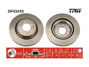 Гальмівний диск TRW DF4343S