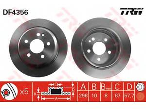 Гальмівний диск TRW DF4356 на MERCEDES-BENZ VITO / MIXTO фургон (W639)