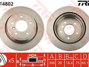 Гальмівний диск TRW DF4802 на BMW 3 Touring (E91)
