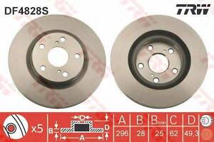 Гальмівний диск TRW DF4828S на TOYOTA RAV 4 III (ACA3_, ACE_, ALA3_, GSA3_, ZSA3_)