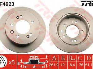 Гальмівний диск TRW DF4923 на HYUNDAI AVANTE седан (HD)